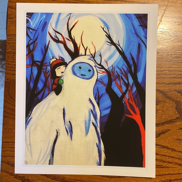 “Girl & Yeti.” 10x8in Print - Picture 3 of 3